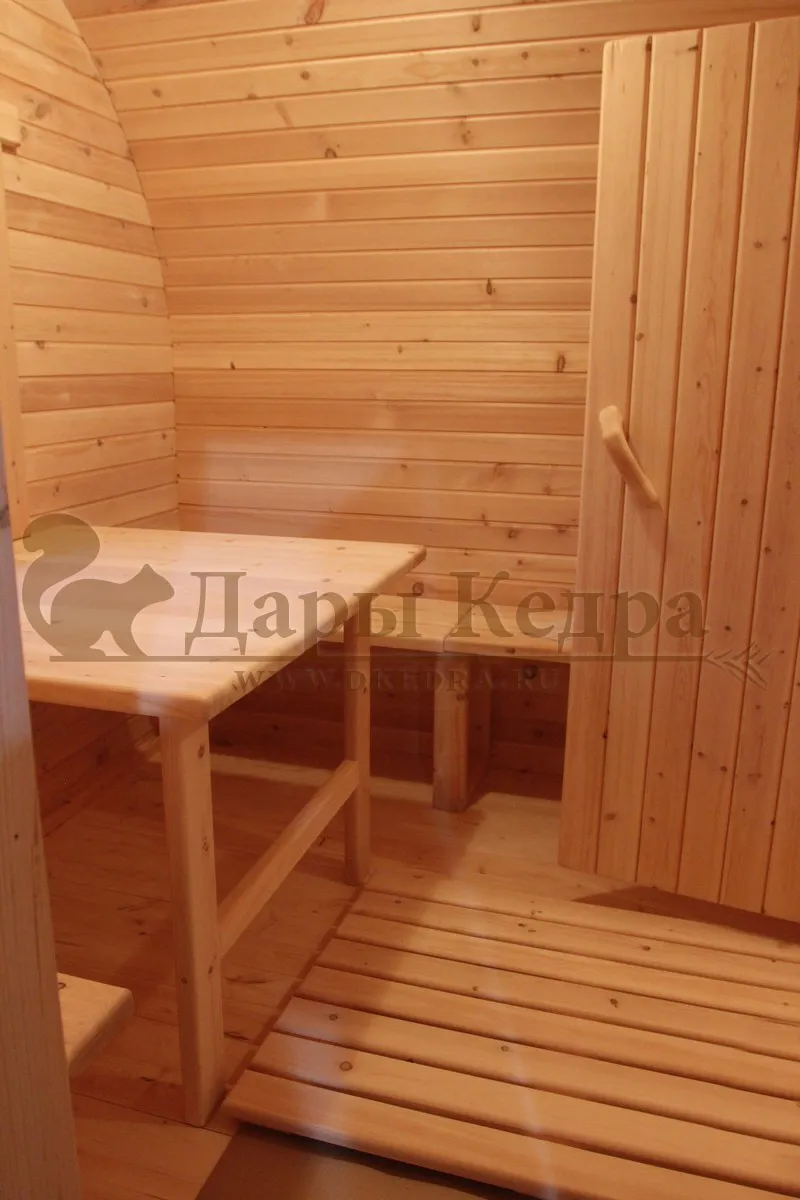 Баня-бочка буханка из кедра 3 метра
